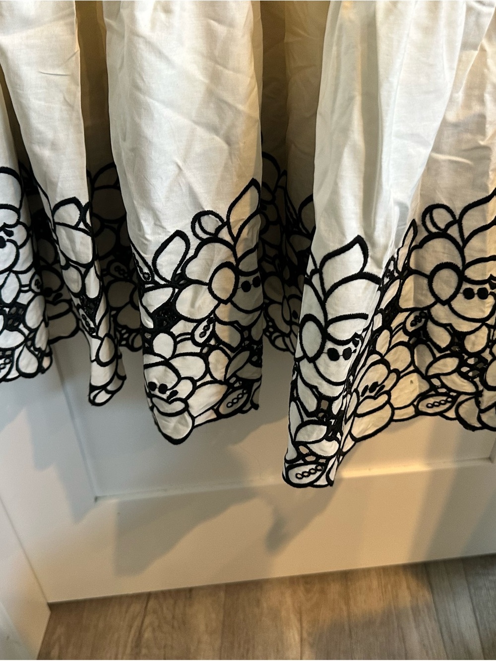 torrid Belle Isle Cream Maxi Dress with Black Floral Embroidery - Picture 3 of 5